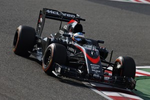 Fernando Alonso in action.