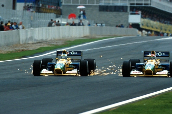 Michael Schumacher Nelson Piquet Espagne 1991