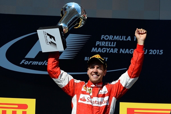 Sebastian Vettel podium Hongrie 2015