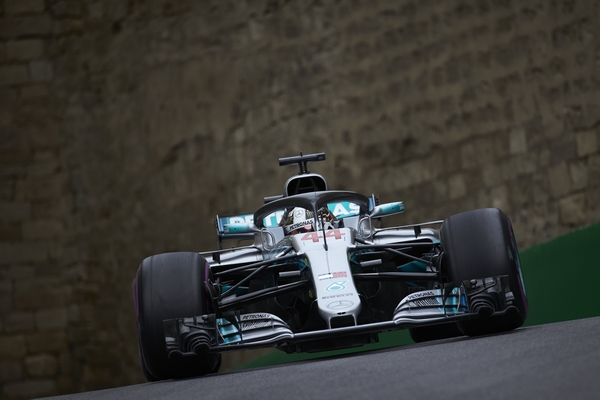 Lewis Hamilton course Azerbaijan 2018