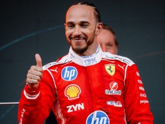 Monaco GP 26 Lewis Hamilton Ferrari podium