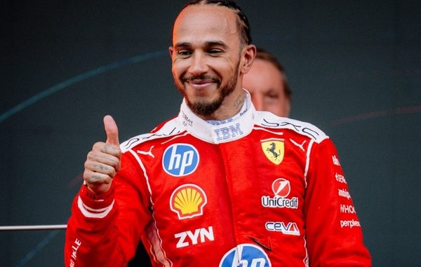 Monaco GP 26 Lewis Hamilton Ferrari podium